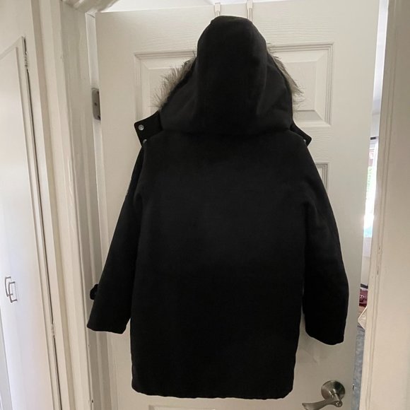 Like New Calvin Klein Est. 1978 Black Lined Insulated Fur Lined Hood Jacket-M - Picture 7 of 9